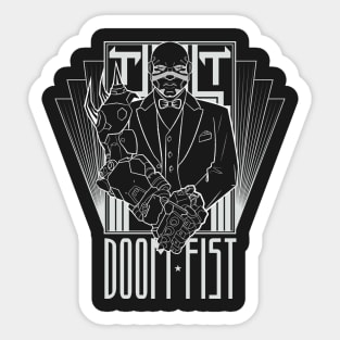 The Great Doomfist (white on dark) Sticker